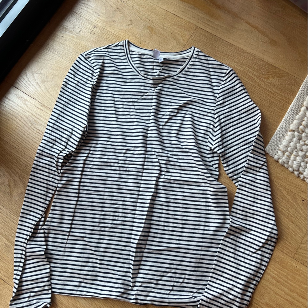 & Other Stories Navy and White Striped Tee